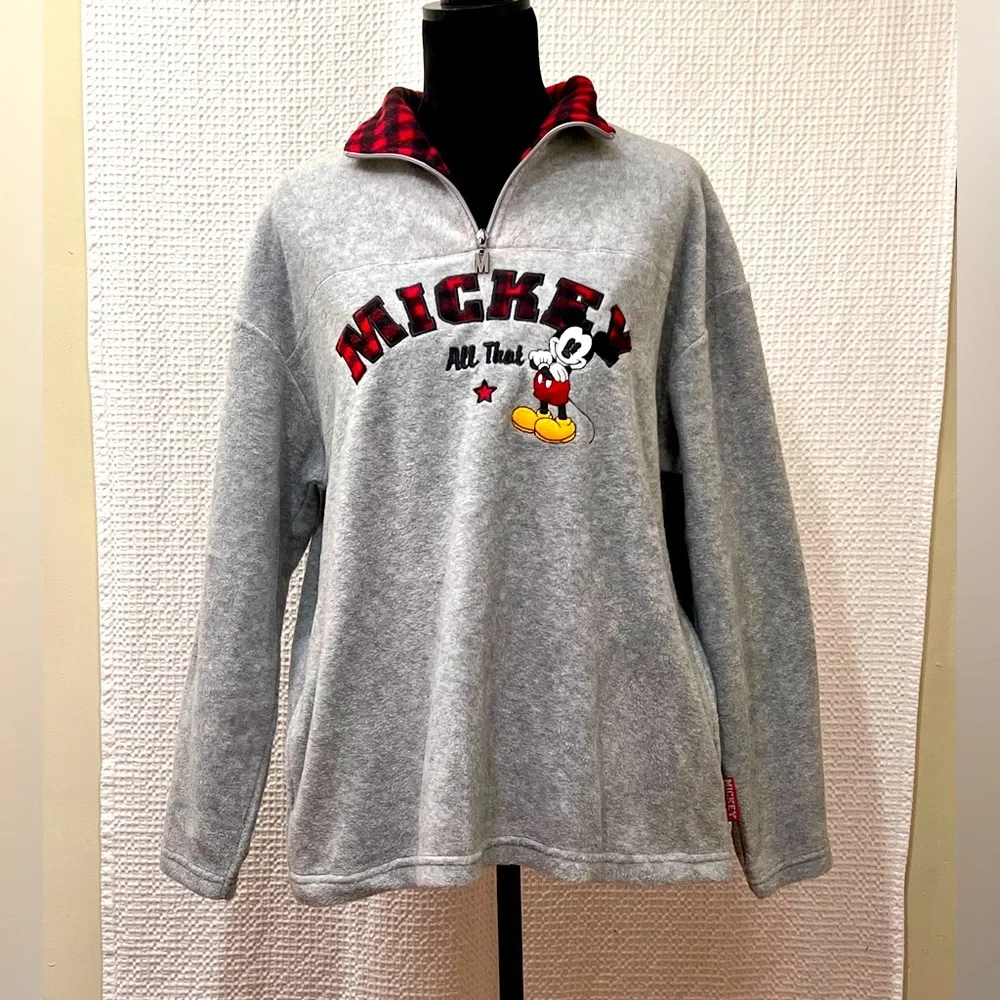 Disney Mickey Unlimited Women's Gray Sweatshirt - Picture 1 of 5